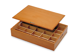 木箱　コレクション箱　岩石　石アート　化石　作品　陶器　収納　収集　整理　箱 lh108-0004-01.jpg